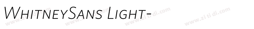 WhitneySans Light字体转换
